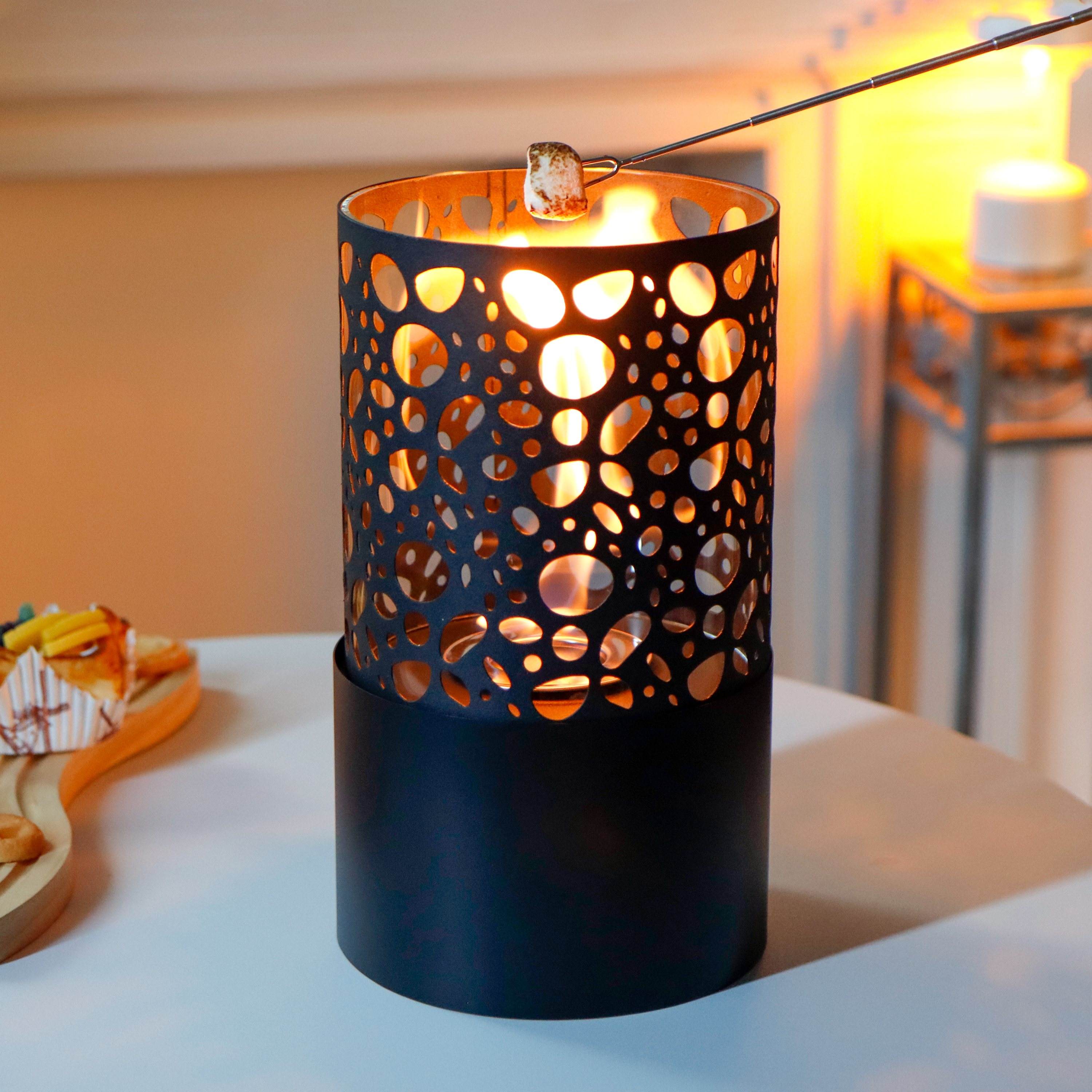 Mini Tabletop Fireplace | Real Flame Bioethanol Burner | Portable Indoor Decorative Heater