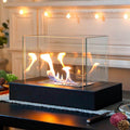 Four-Sided Square Tabletop Fireplace | Real Flame Bioethanol Lamp